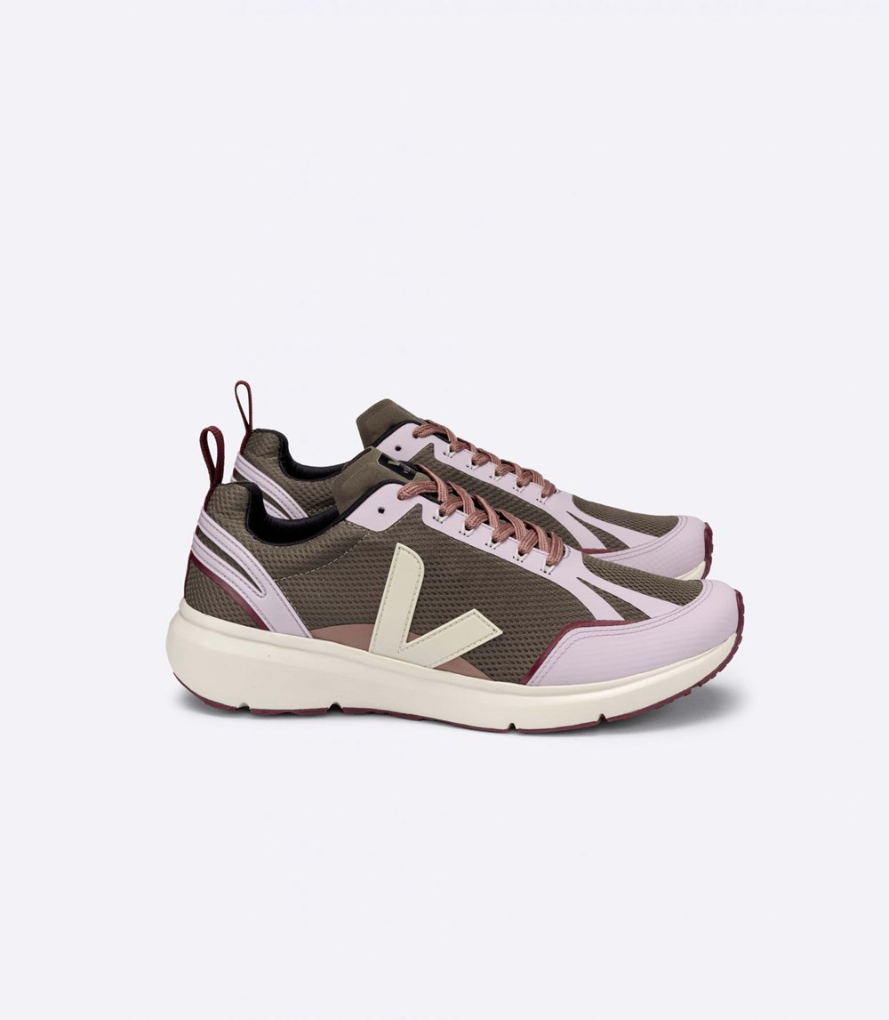 Veja Sneakers Womens - Condor 2 Alveomesh - Olive/Pink - 4603NEMGI